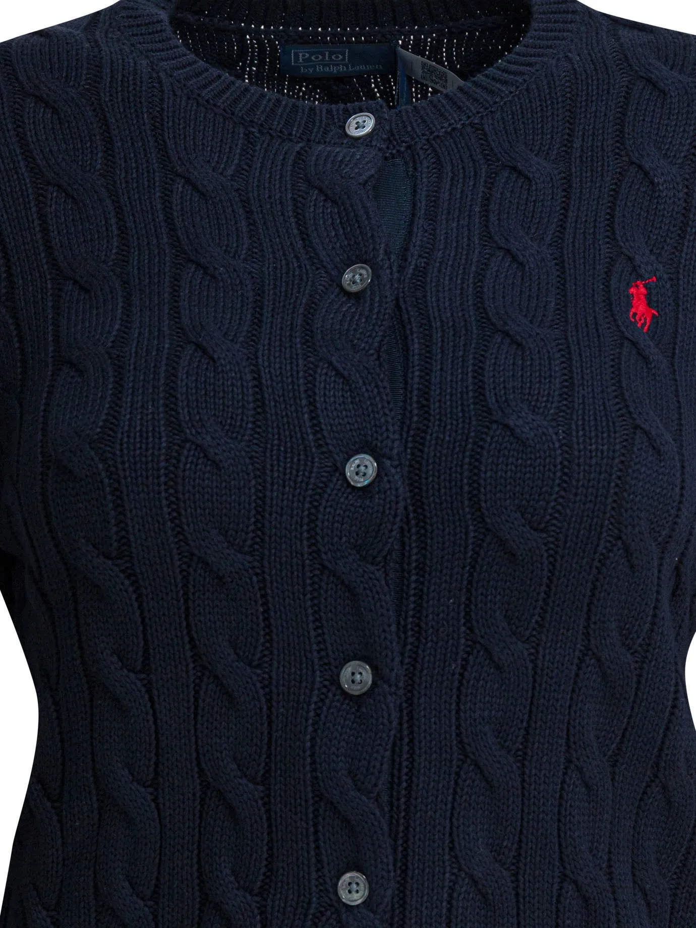 Braided Crewneck Cardigan With Logo Knitwear Blue sold by Wanan Luxury product image thumbnail 3