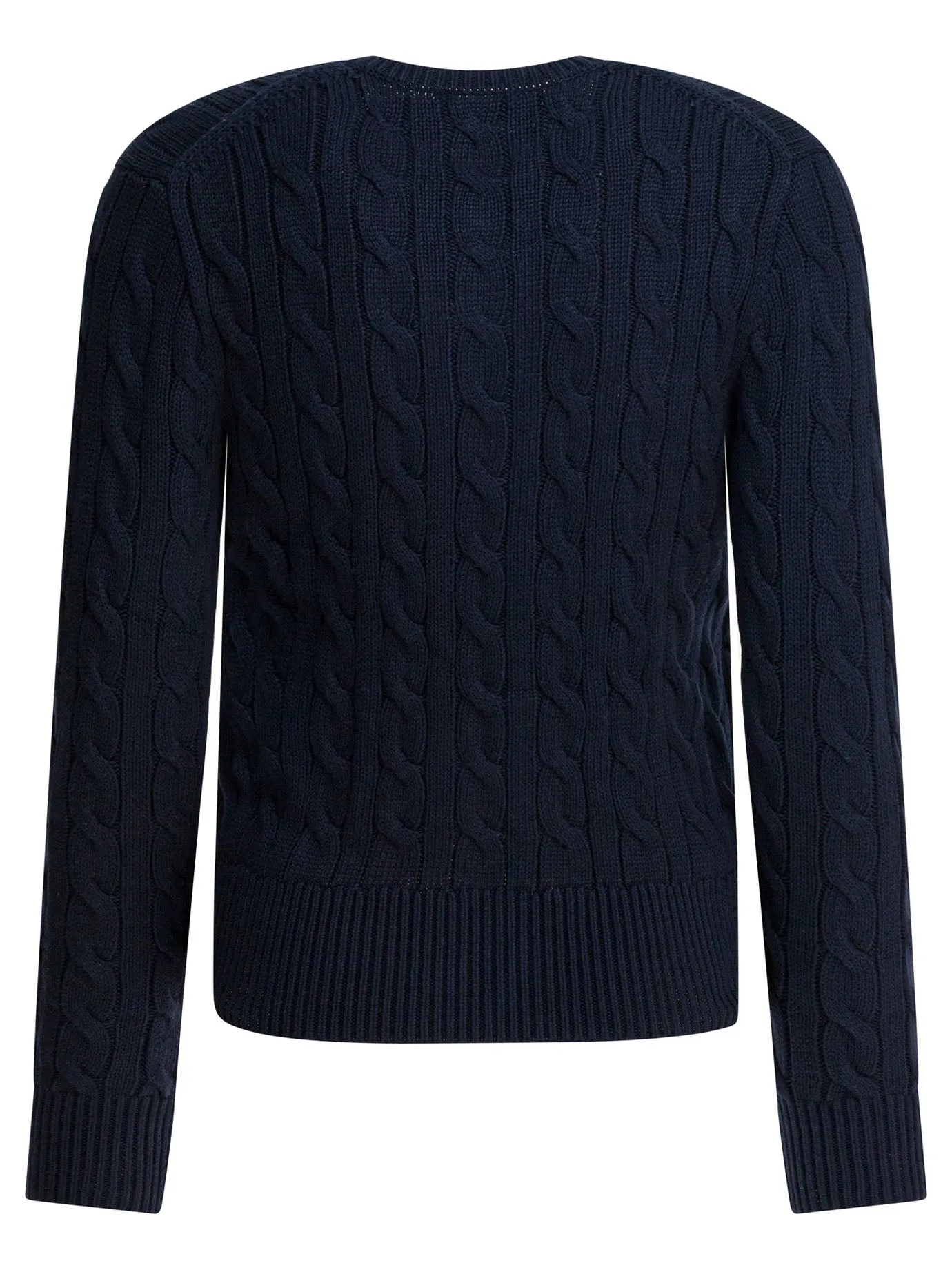 Braided Crewneck Cardigan With Logo Knitwear Blue sold by Wanan Luxury product image thumbnail 2