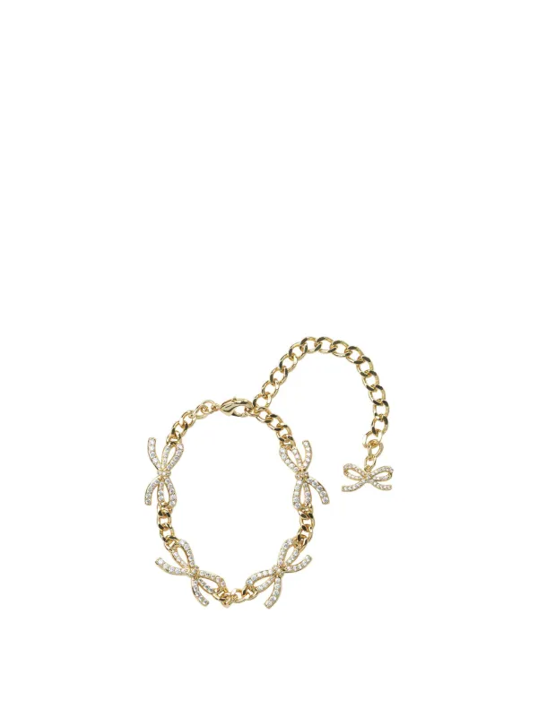 Crystal Bow Bracelet Jewels Gold sold by Wanan Luxury