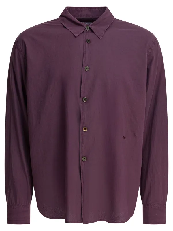 Cotton Shirt Shirts Bordeaux sold by Wanan Luxury