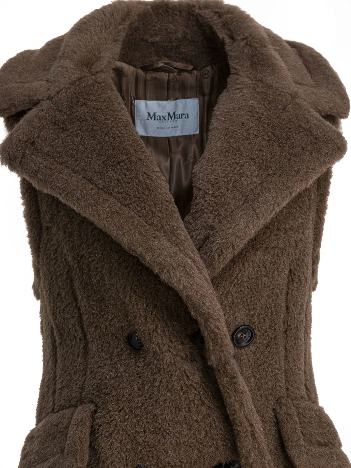 Sleeveless Jacket In Alpaca Jackets And Coats Brown sold by Wanan Luxury product image thumbnail 3