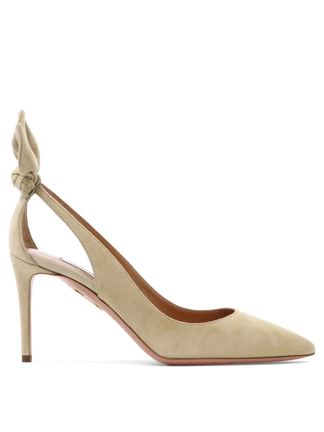 Bow Tie 85 Mm Heeled Shoes Beige sold by Wanan Luxury