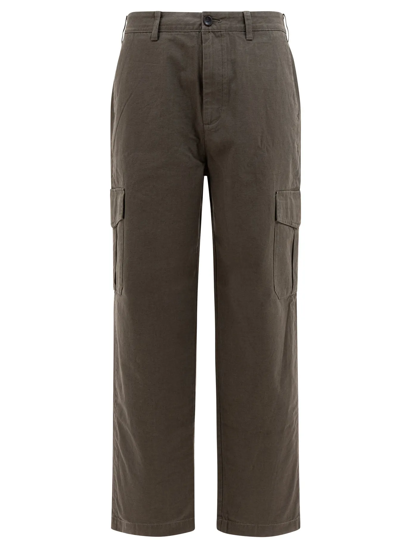 Cotton And Linen Cargo Trousers Green sold by Wanan Luxury