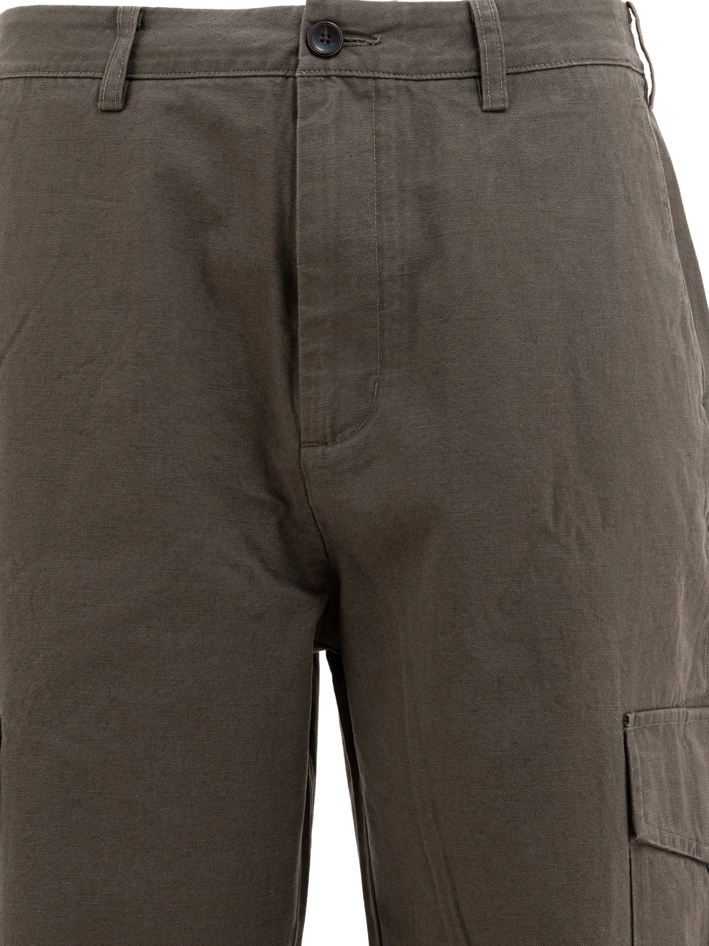 Cotton And Linen Cargo Trousers Green sold by Wanan Luxury product image thumbnail 3