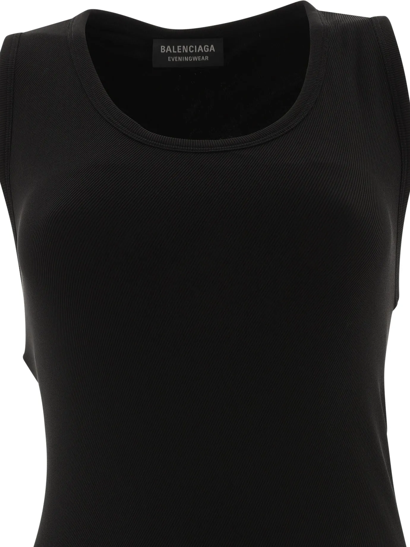 Ribbed Jersey Sleeveless Dress Dresses Black sold by Wanan Luxury product image thumbnail 3