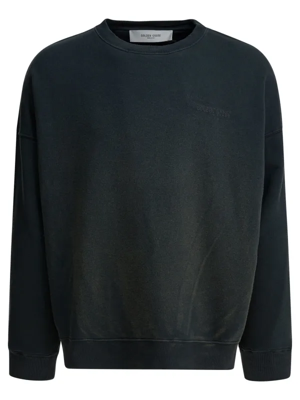Vintage Effect Crewneck Sweatshirt Sweatshirts Black sold by Wanan Luxury
