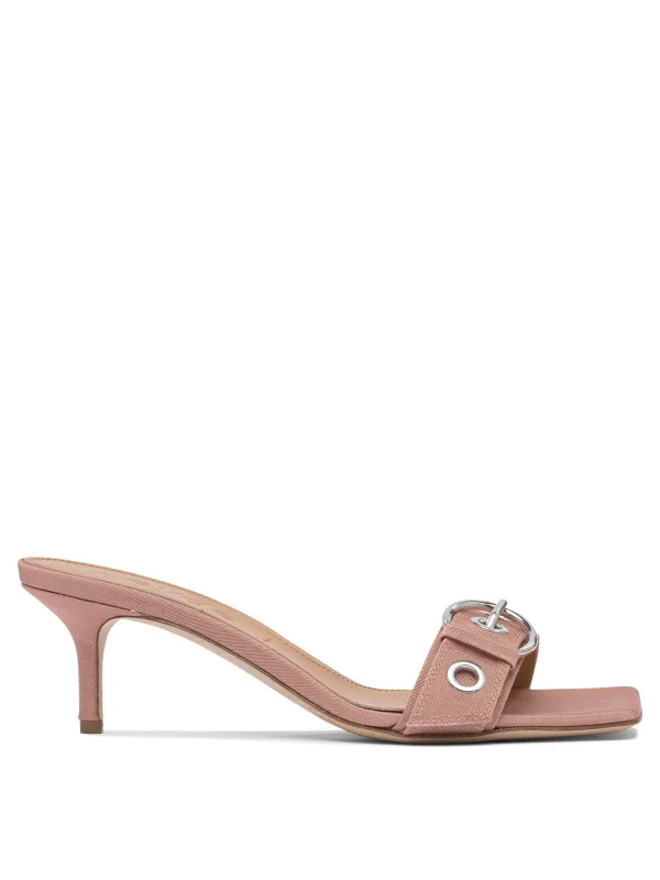 Ilvy Eyelet Grosgrain 55 Mm Sandals Pink sold by Wanan Luxury