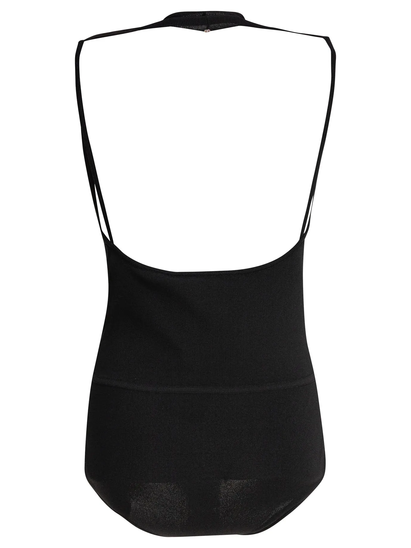 Sleeveless Draped Bodysuit Tops Black sold by Wanan Luxury product image thumbnail 2