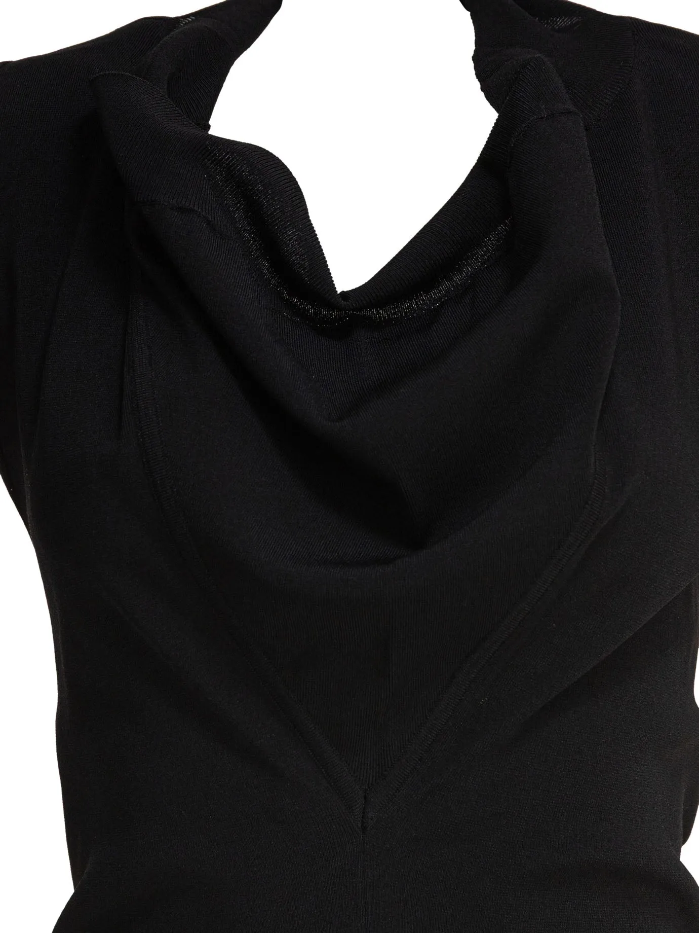 Sleeveless Draped Bodysuit Tops Black sold by Wanan Luxury product image thumbnail 3