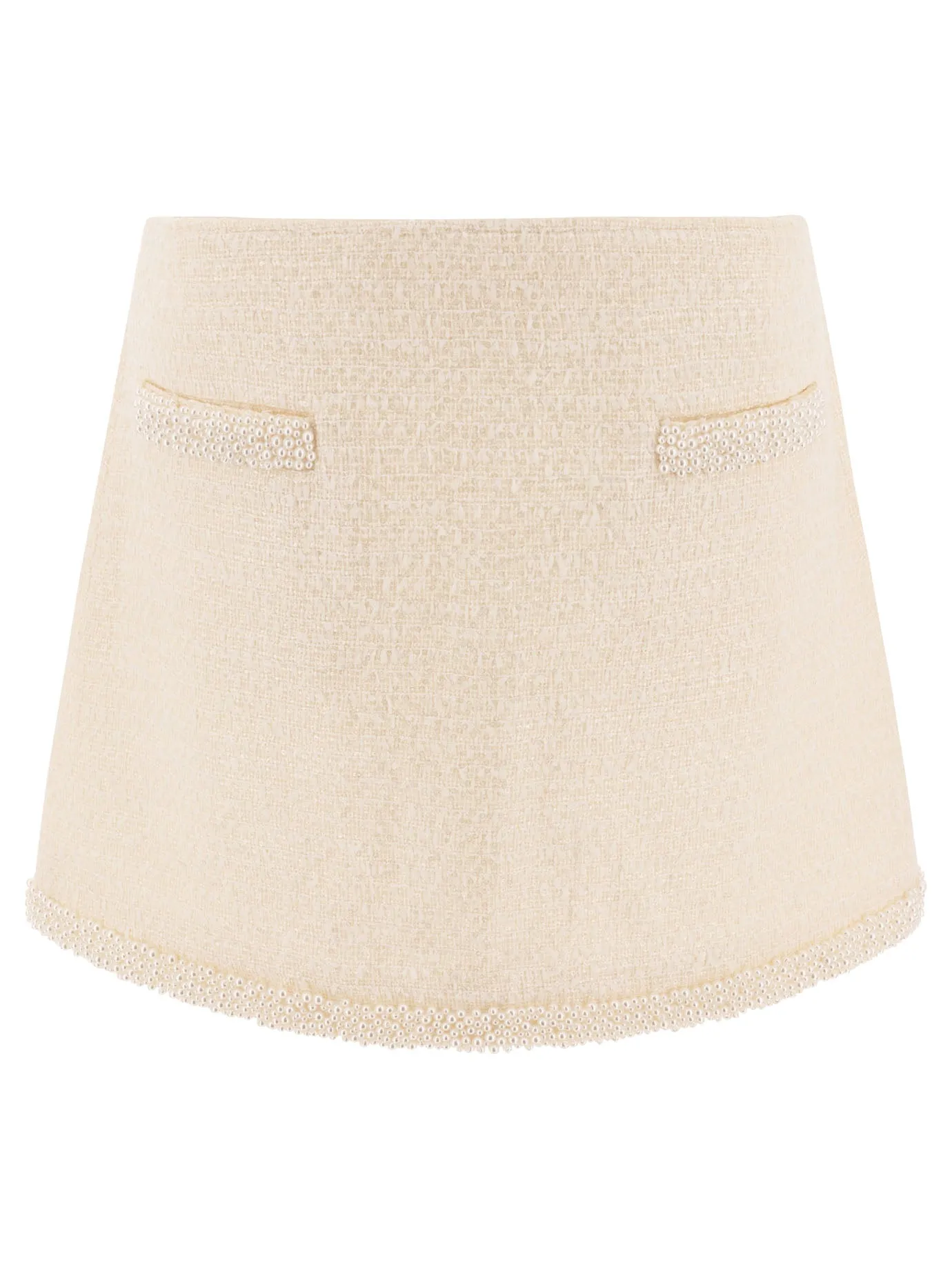 Beaded Miniskirt Skirts Beige sold by Wanan Luxury