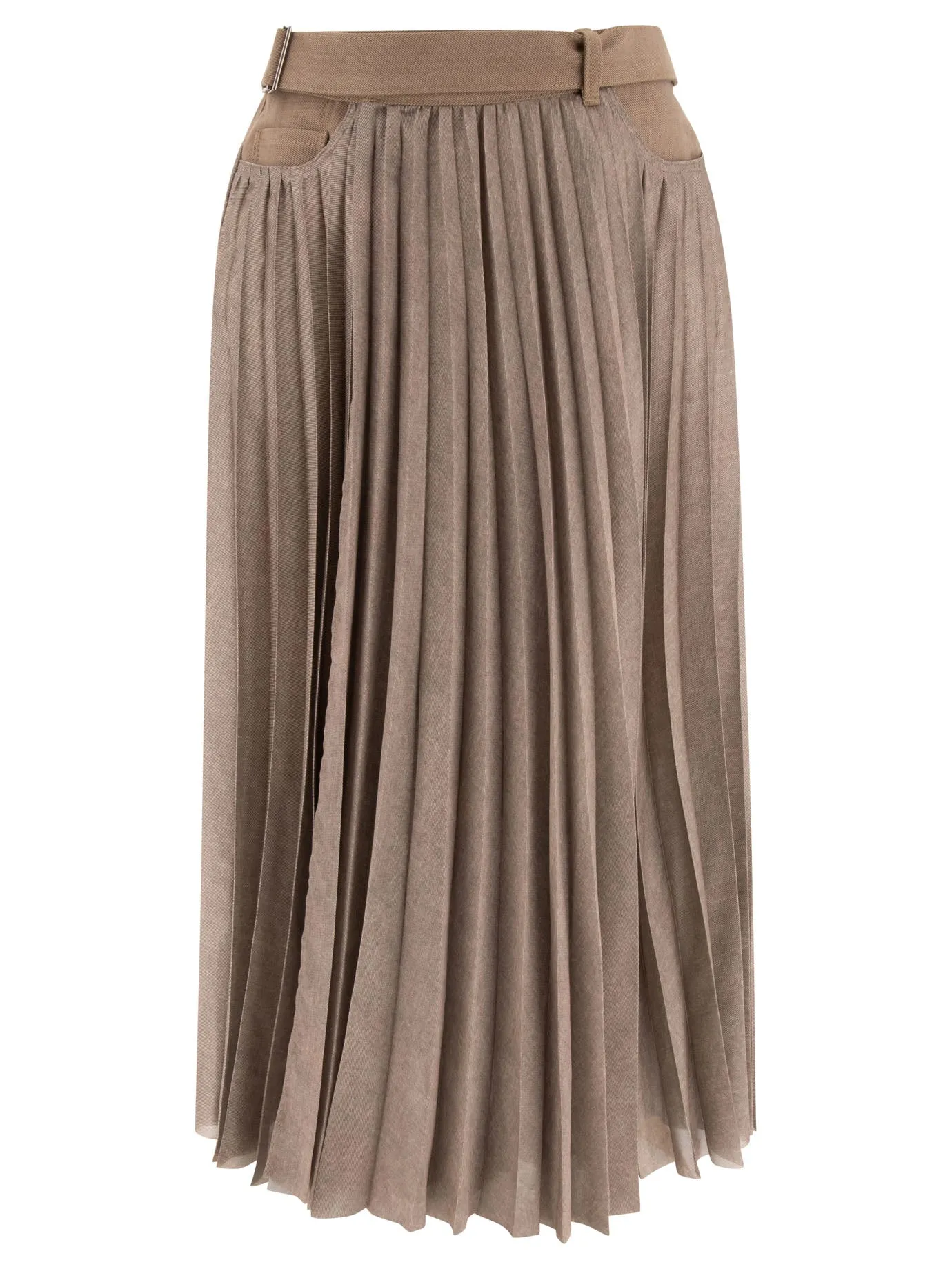 Pleated Skirt Skirts Beige sold by Wanan Luxury