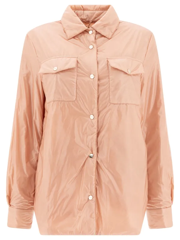 Nylon Overshirt Jacket Jackets And Coats Pink sold by Wanan Luxury