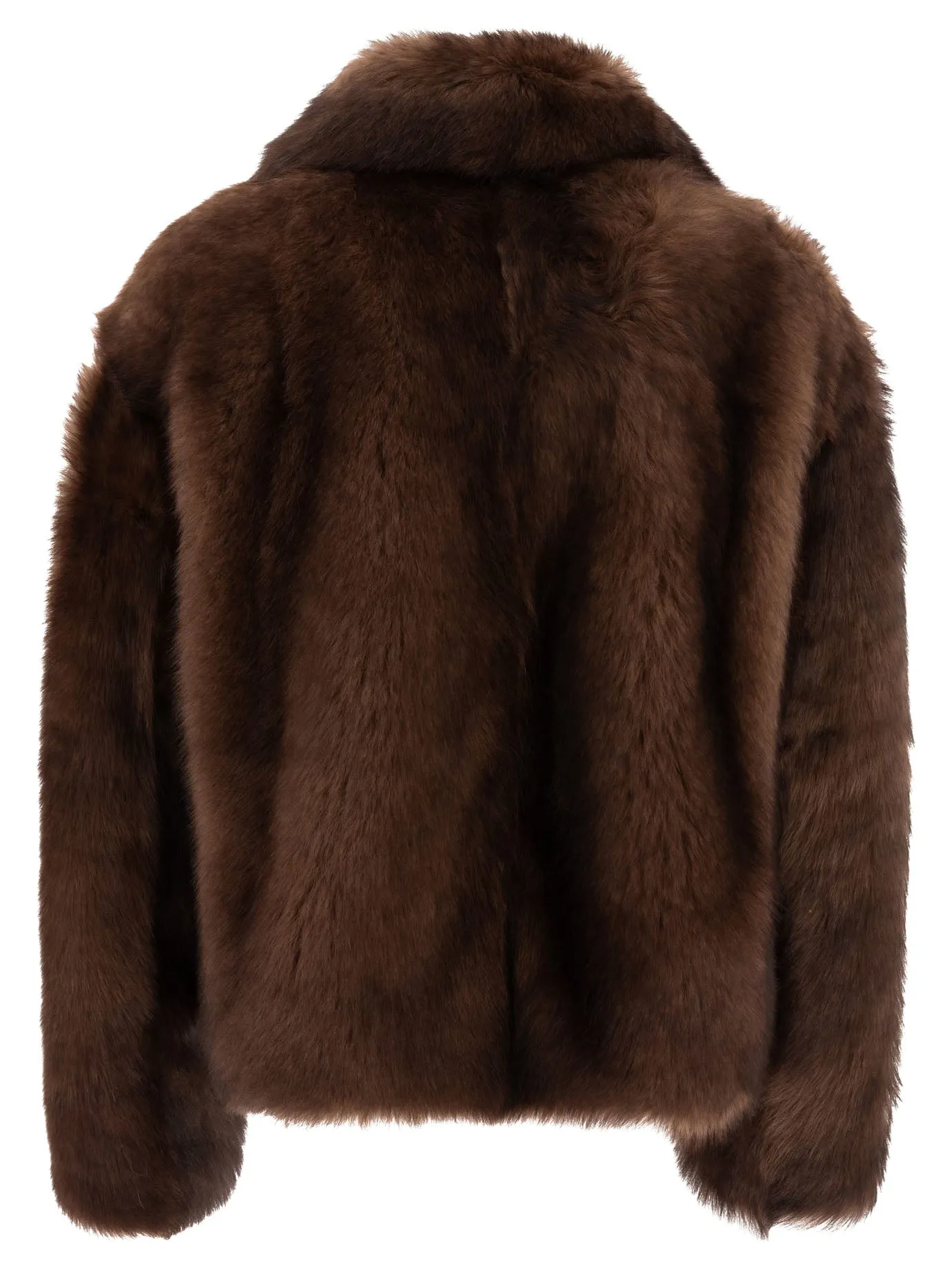 Shearling Coat Jackets And Coats Brown sold by Wanan Luxury product image thumbnail 2