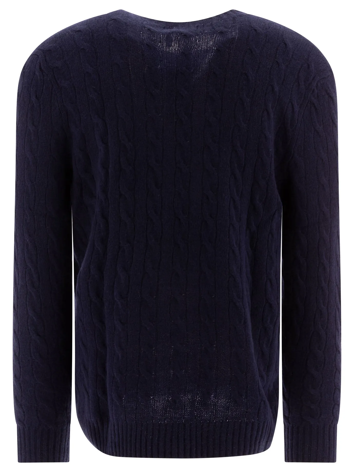 Wool And Cashmere Crewneck Sweater With Logo Knitwear Blue sold by Wanan Luxury product image thumbnail 2