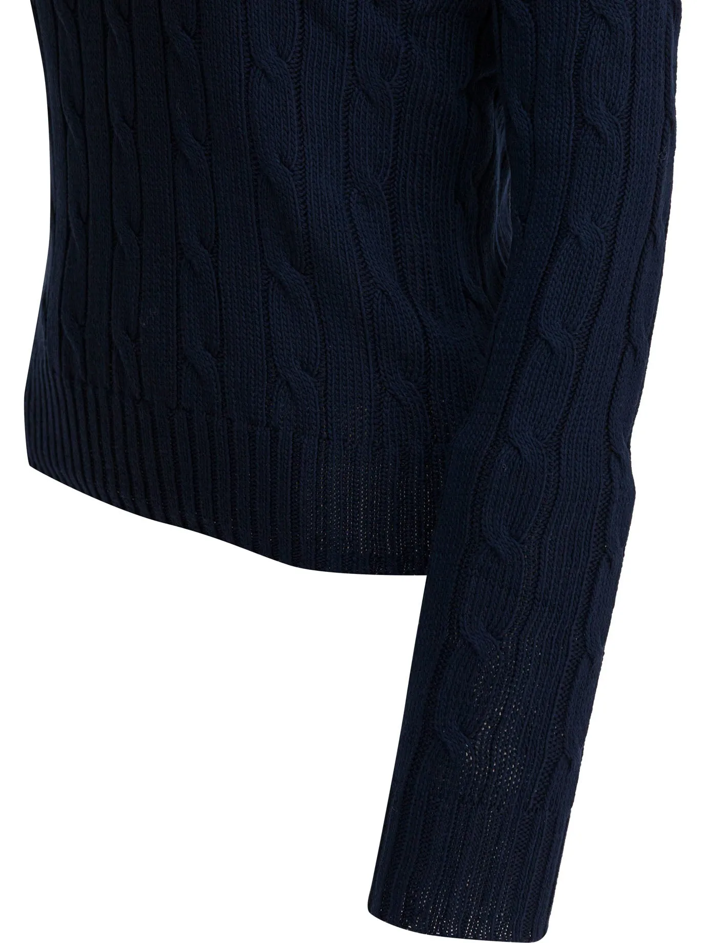 Crew-Neck Cable-Knit Sweater With Logo Knitwear Blue sold by Wanan Luxury product image thumbnail 4