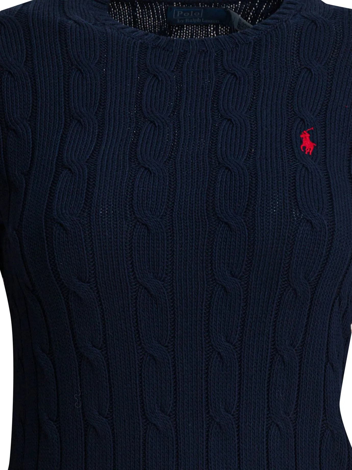 Crew-Neck Cable-Knit Sweater With Logo Knitwear Blue sold by Wanan Luxury product image thumbnail 3