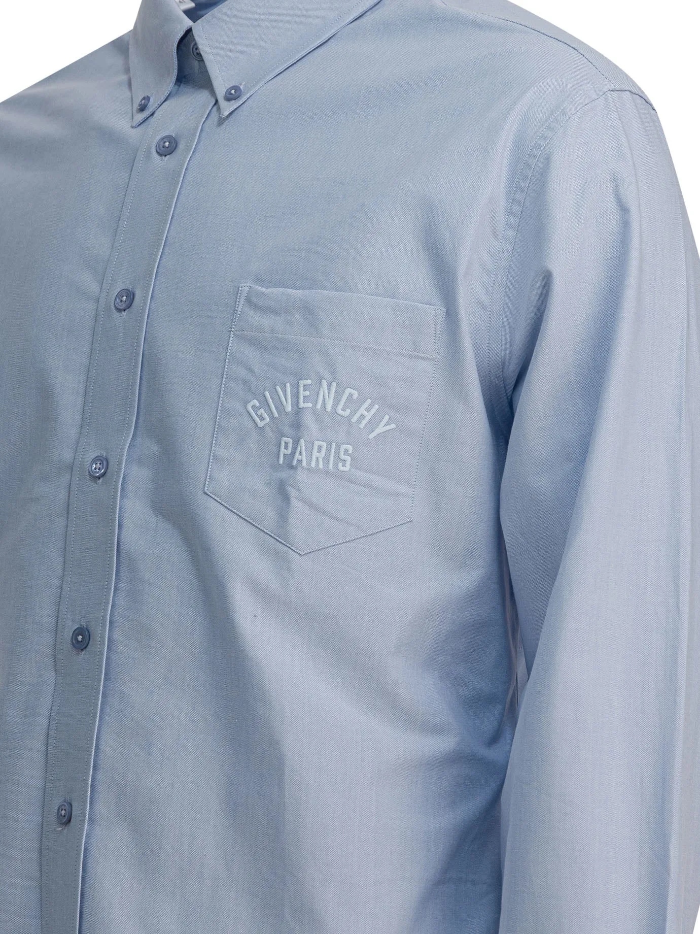 Cotton Shirt With Logo Shirts Light Blue sold by Wanan Luxury product image thumbnail 4