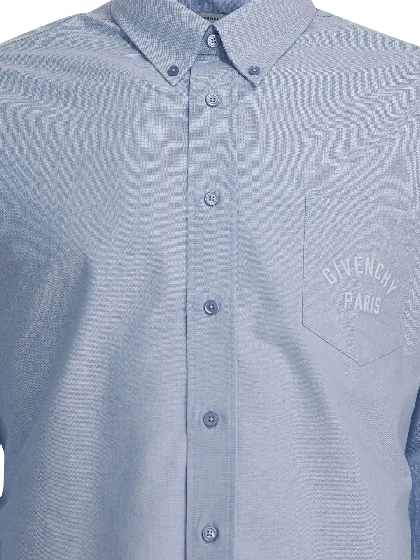 Cotton Shirt With Logo Shirts Light Blue sold by Wanan Luxury product image thumbnail 3