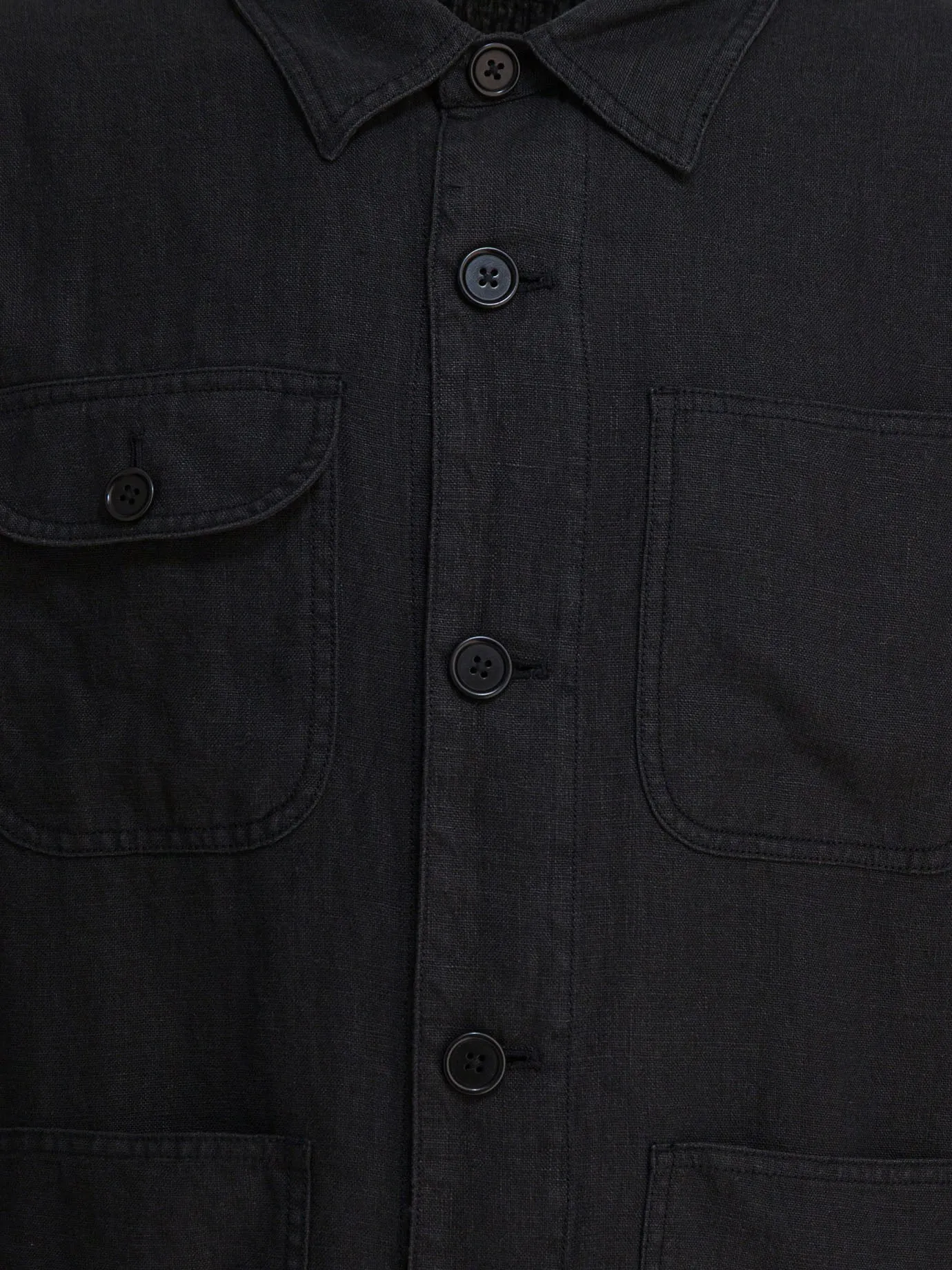 Linen Work Jacket Jackets And Coats Black sold by Wanan Luxury product image thumbnail 3