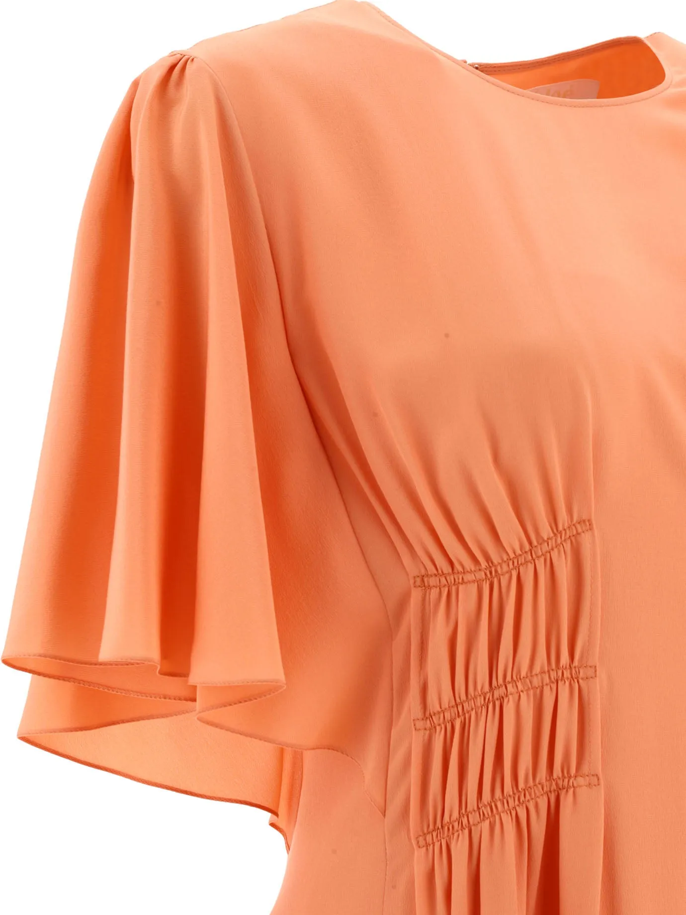 Draped Midi Dress Dresses Orange sold by Wanan Luxury product image thumbnail 4
