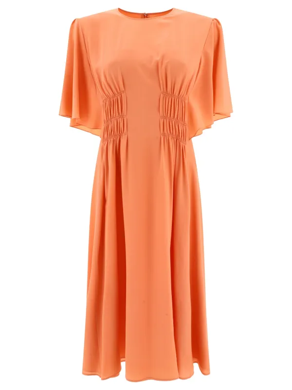 Draped Midi Dress Dresses Orange made by Chloe