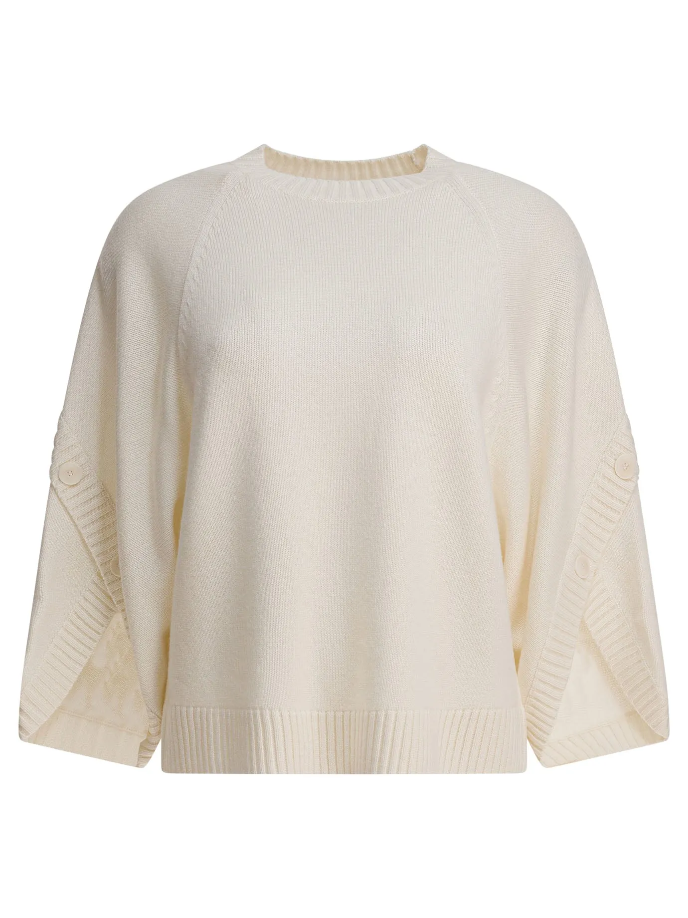 Wool And Cashmere Over Sweater Knitwear White sold by Wanan Luxury