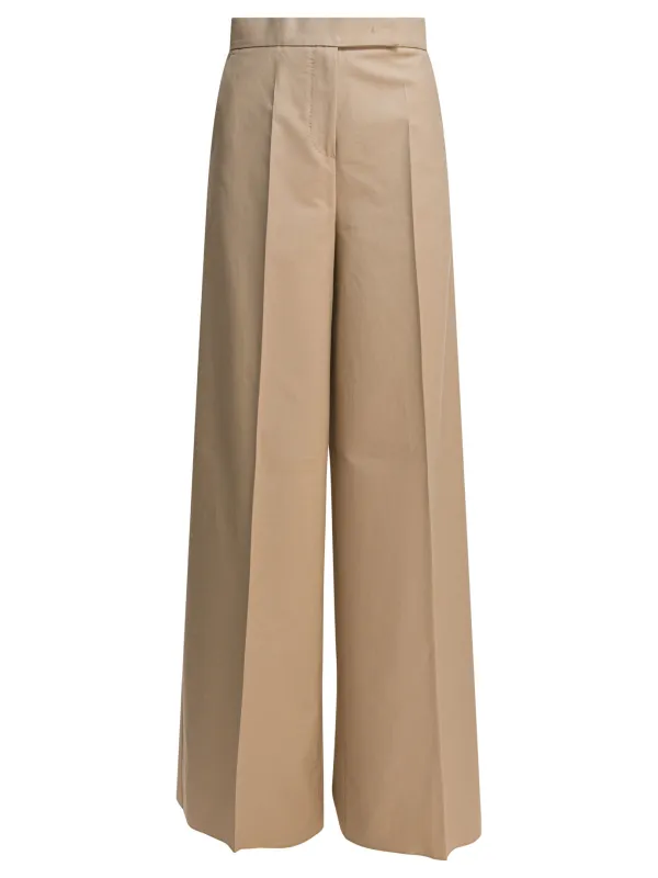 Wide Leg Trousers Beige sold by Wanan Luxury