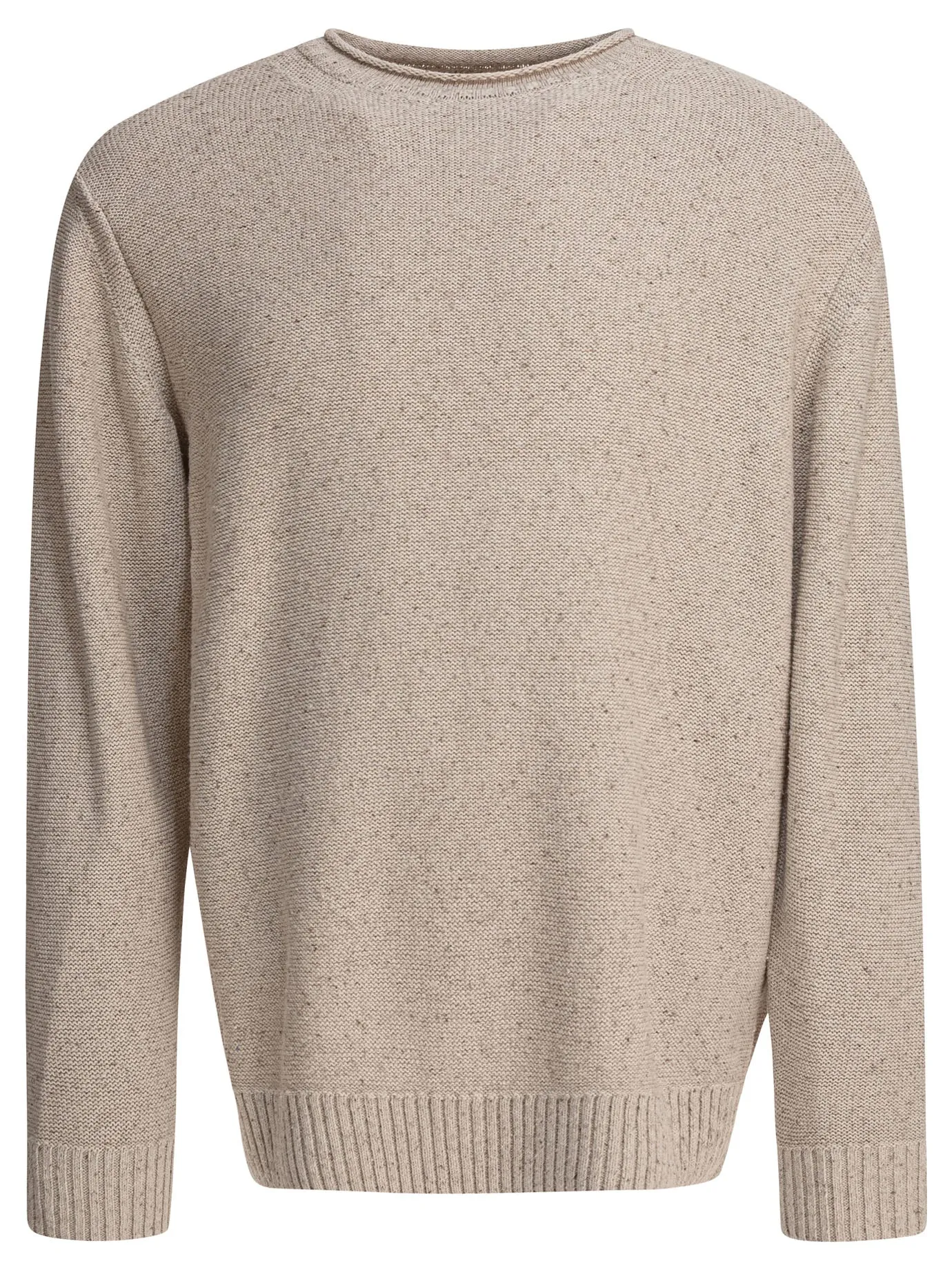 Round Neck Roll Sweater Knitwear Beige sold by Wanan Luxury