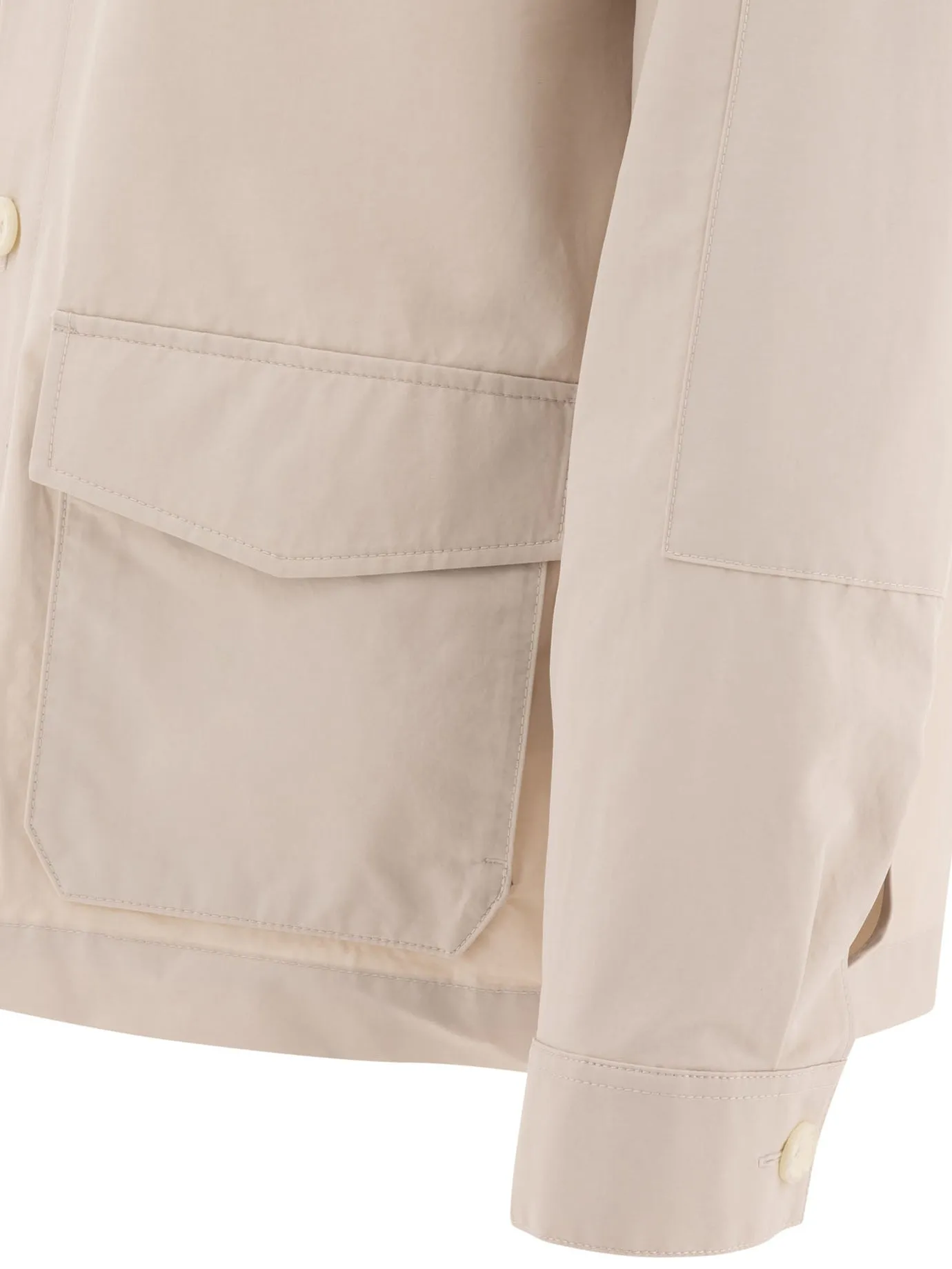 Cotton Blend Utility Jacket Jackets And Coats Beige sold by Wanan Luxury product image thumbnail 4