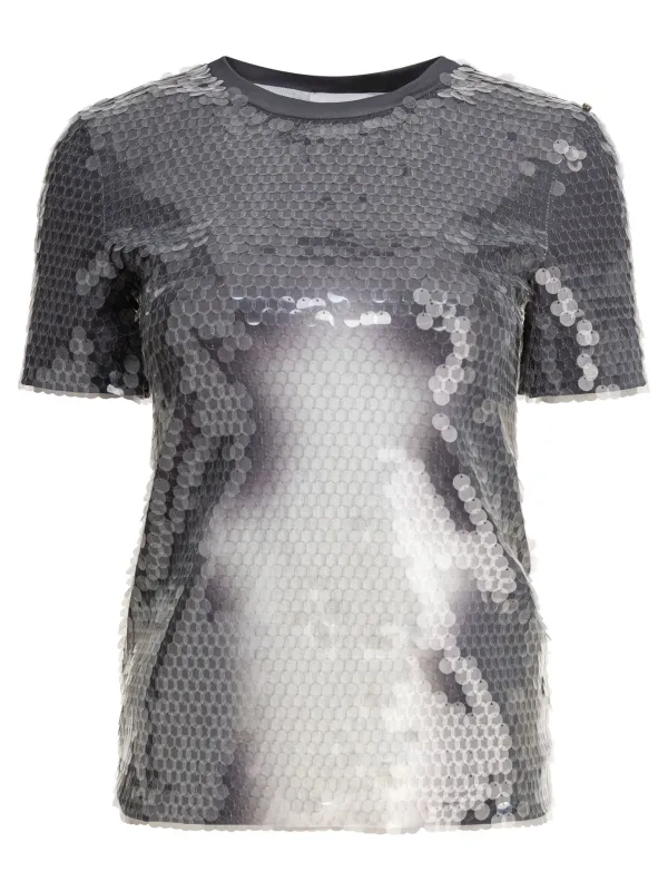 T-Shirt With Sequins T-Shirts Grey made by MaxMara