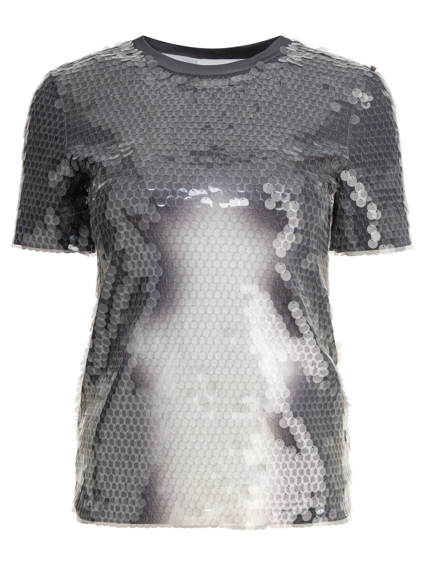 T-Shirt With Sequins T-Shirts Grey sold by Wanan Luxury
