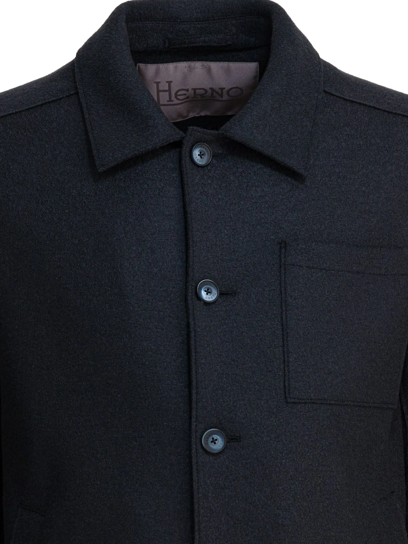Virgin Wool Overshirt Jacket Jackets And Coats Blue sold by Wanan Luxury product image thumbnail 3