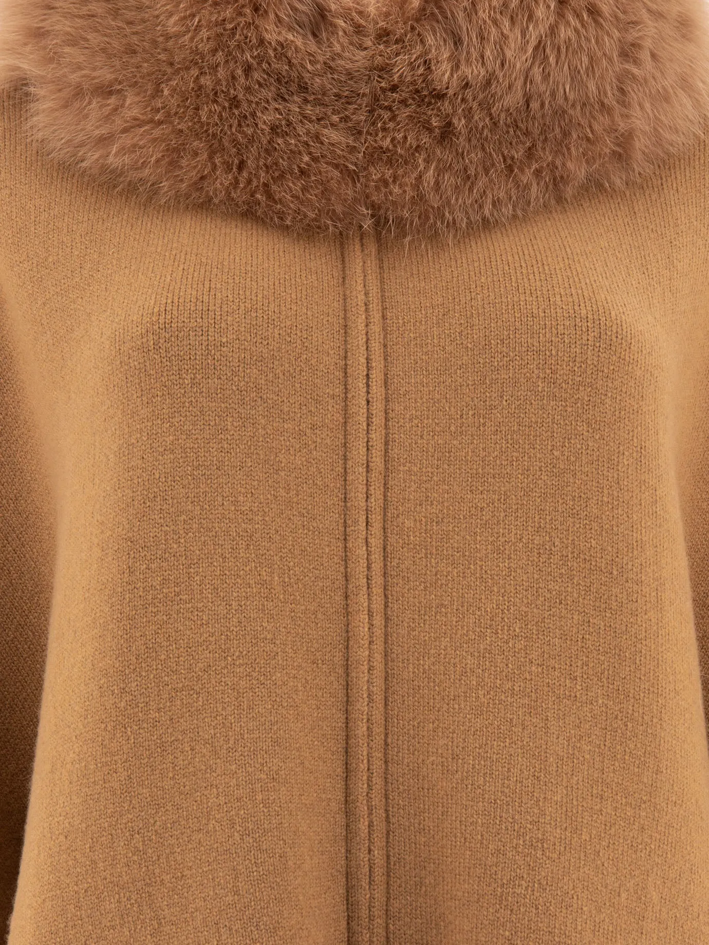 Wool And Cashmere Poncho Jackets And Coats Beige sold by Wanan Luxury product image thumbnail 3