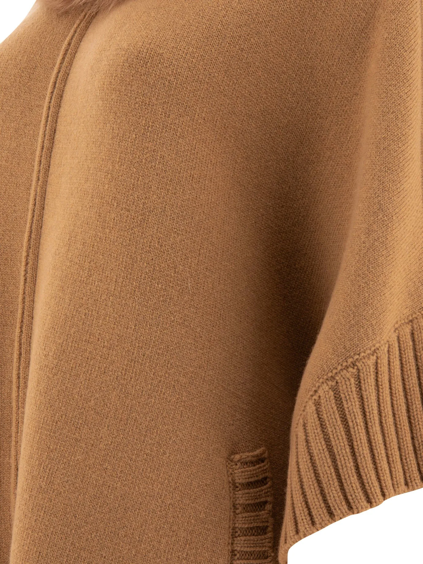 Wool And Cashmere Poncho Jackets And Coats Beige sold by Wanan Luxury product image thumbnail 4