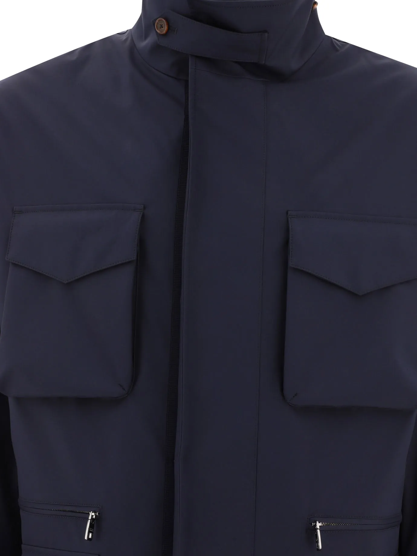 Technical Fabric Safari Jacket Jackets And Coats Blue sold by Wanan Luxury product image thumbnail 3