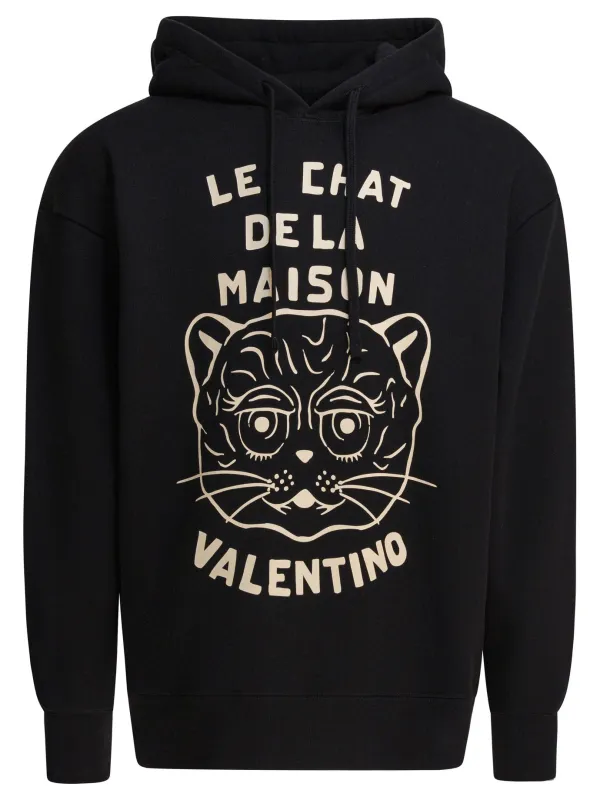 Le Chat De La Maison Sweatshirts Black sold by Wanan Luxury