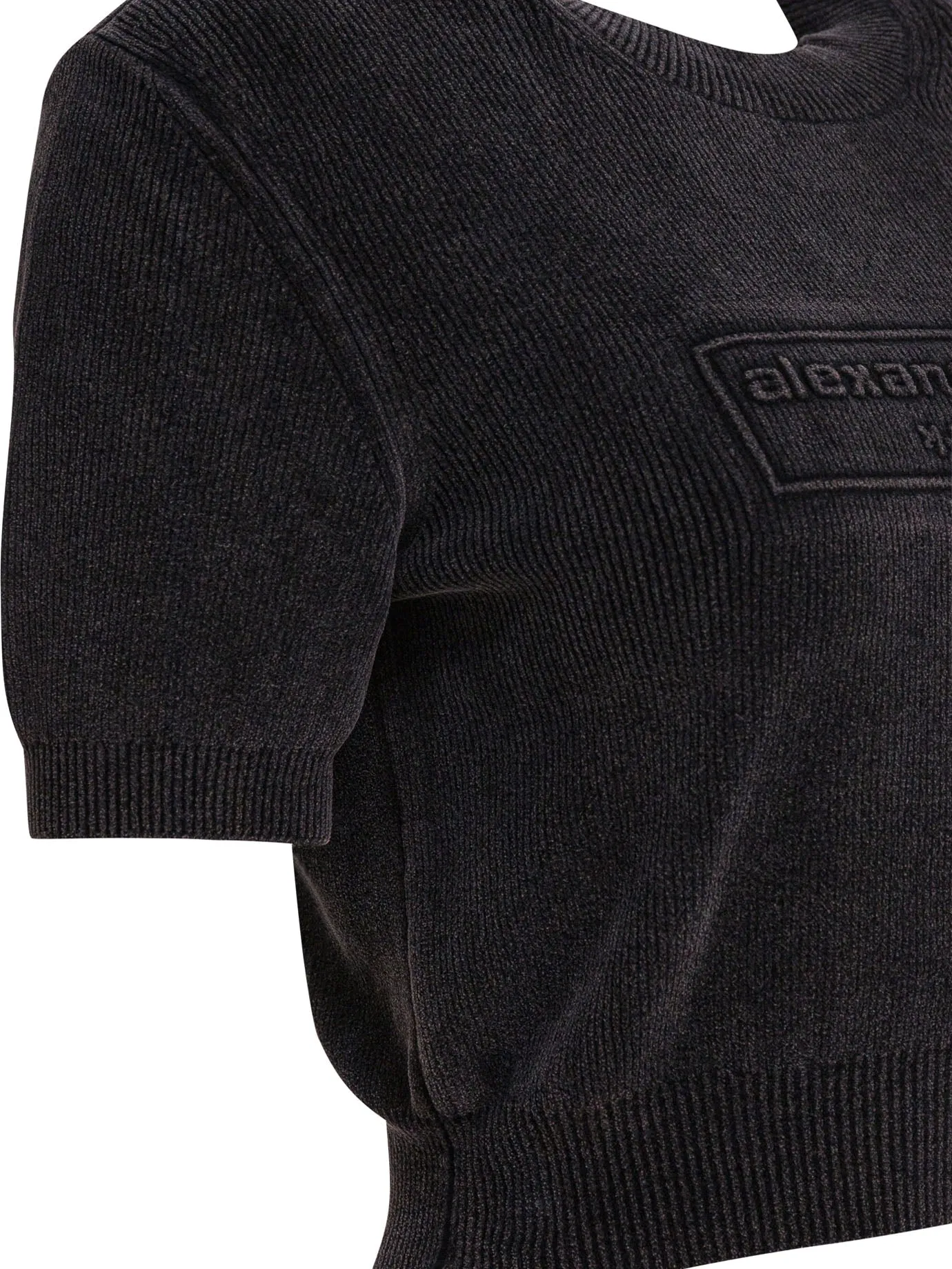 Cropped T-Shirt With Logo T-Shirts Black sold by Wanan Luxury product image thumbnail 4