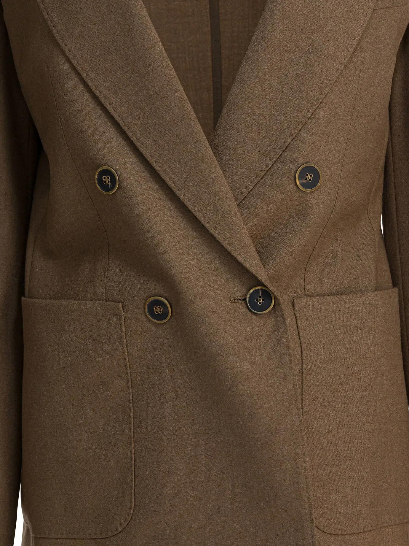 Cashmere Blazer Jackets And Coats Brown sold by Wanan Luxury product image thumbnail 3
