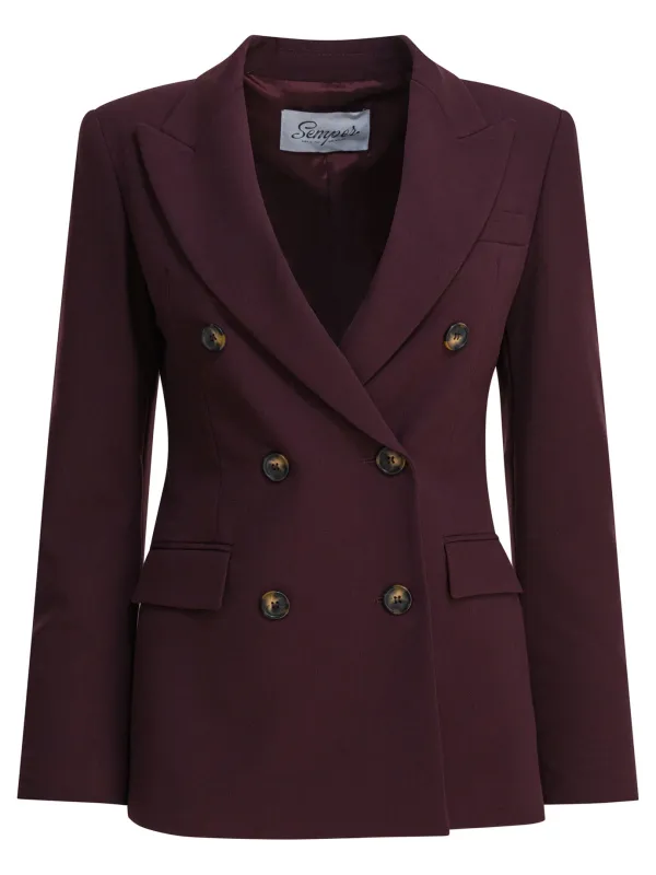 Balzer Double-Breasted Jackets And Coats Bordeaux sold by Wanan Luxury