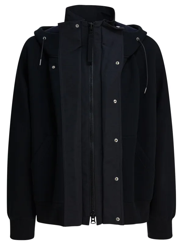 Sponge Sweat X Grosgrain Jackets And Coats Black made by Sacai