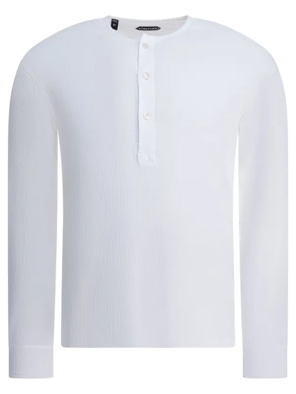 Henley T-Shirts White made by Tom Ford