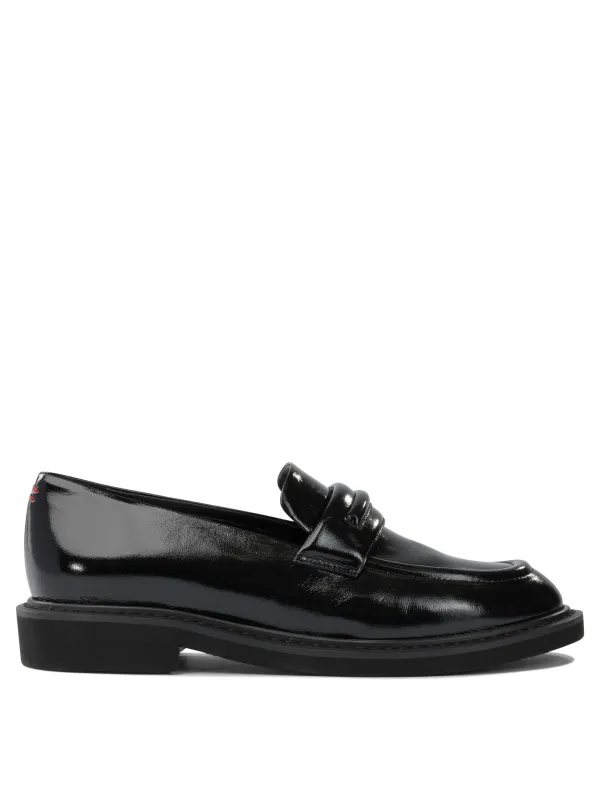 Glossy Leather Loafers Loafers & Slippers Black sold by Wanan Luxury