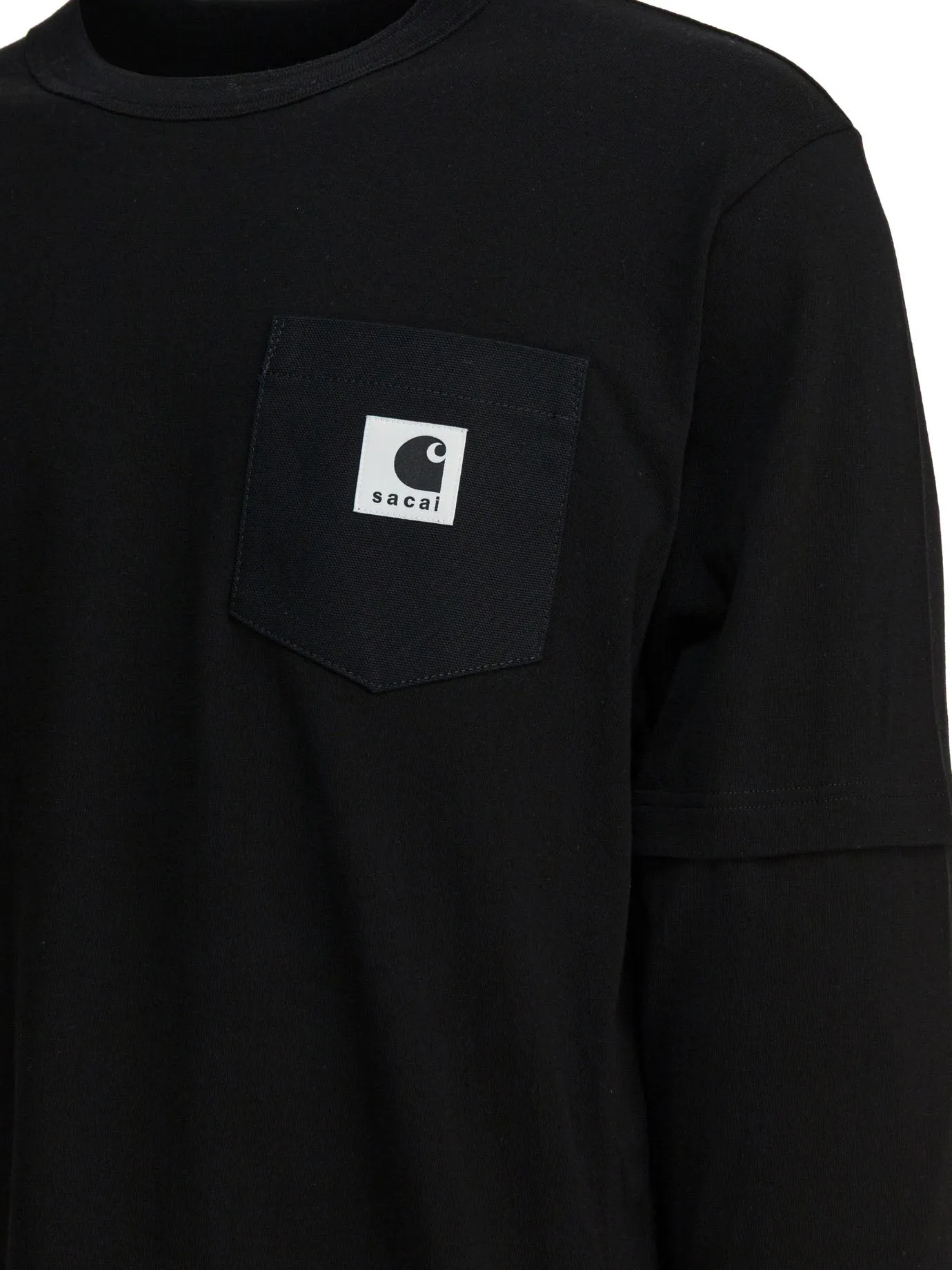 Sacai X Carhartt Wip T-Shirts Black sold by Wanan Luxury product image thumbnail 4