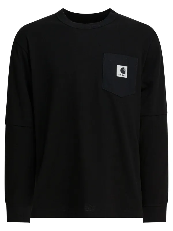 Sacai X Carhartt Wip T-Shirts Black sold by Wanan Luxury