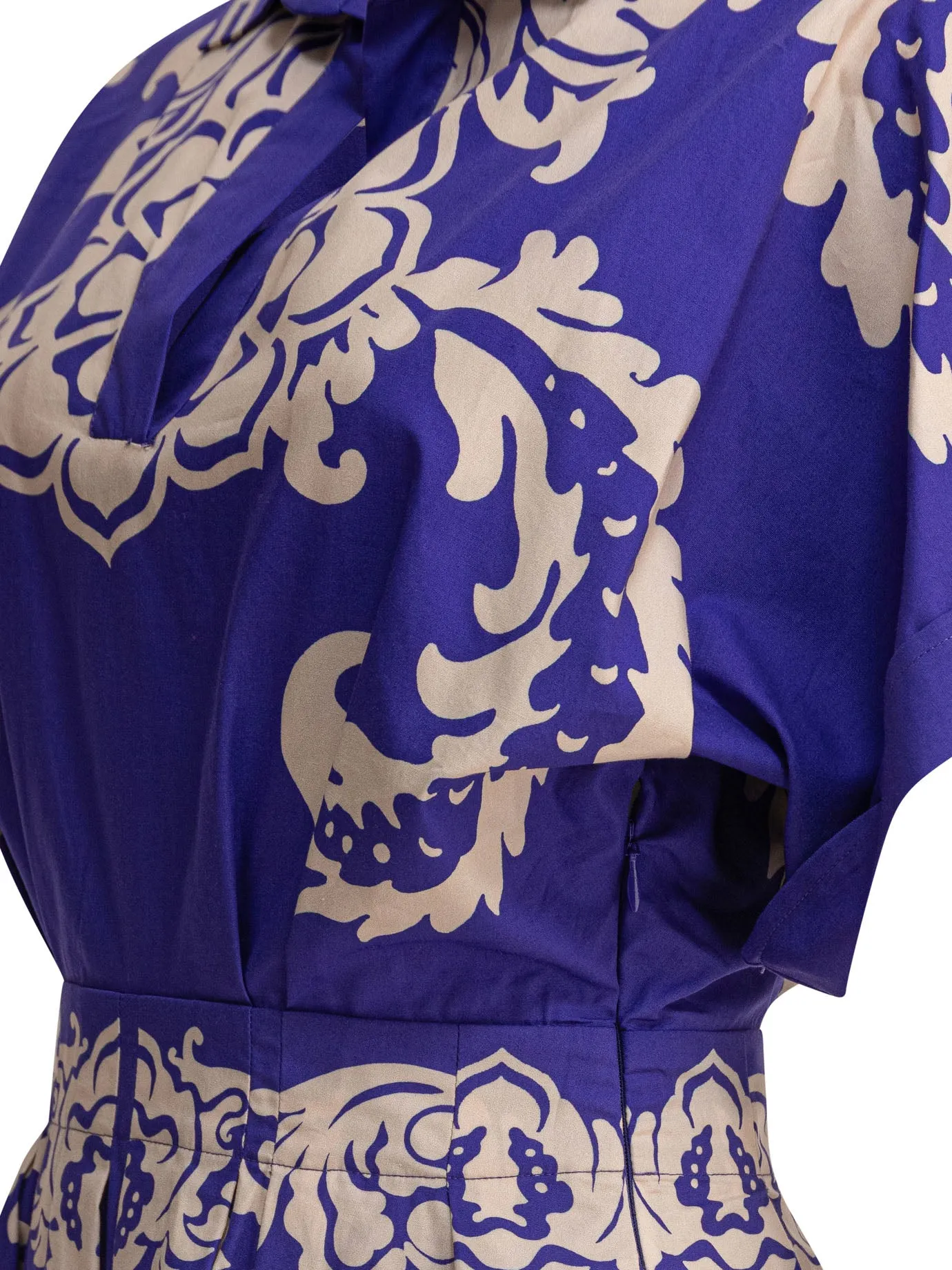 Cotton Flared Dress Dresses Blue sold by Wanan Luxury product image thumbnail 4