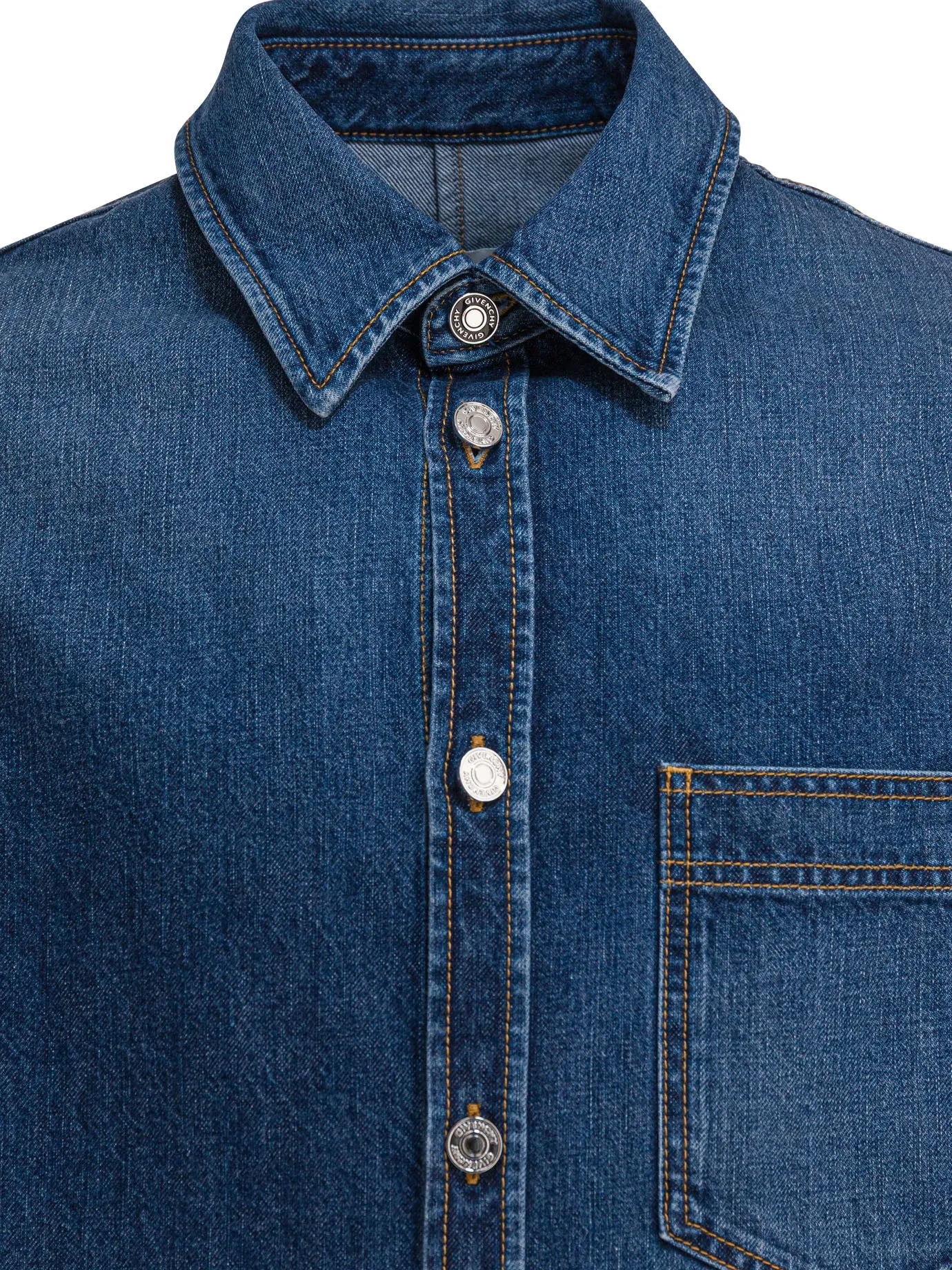 Denim Overshirt Jackets And Coats Blue sold by Wanan Luxury product image thumbnail 3