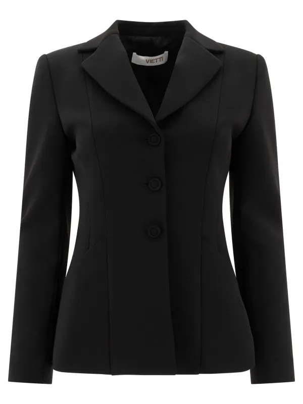 Single-Breasted Blazer Jackets And Coats Black sold by Wanan Luxury