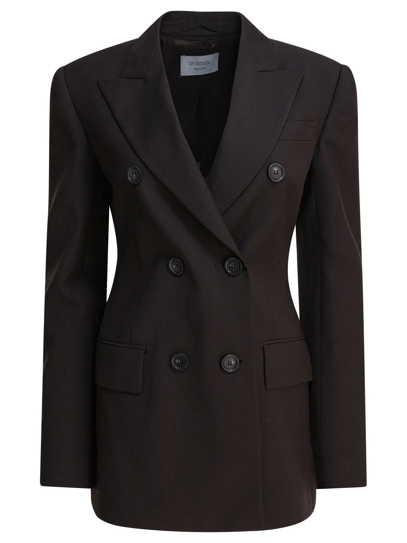 Double-Breasted Wool Blazer Jackets And Coats Brown sold by Wanan Luxury