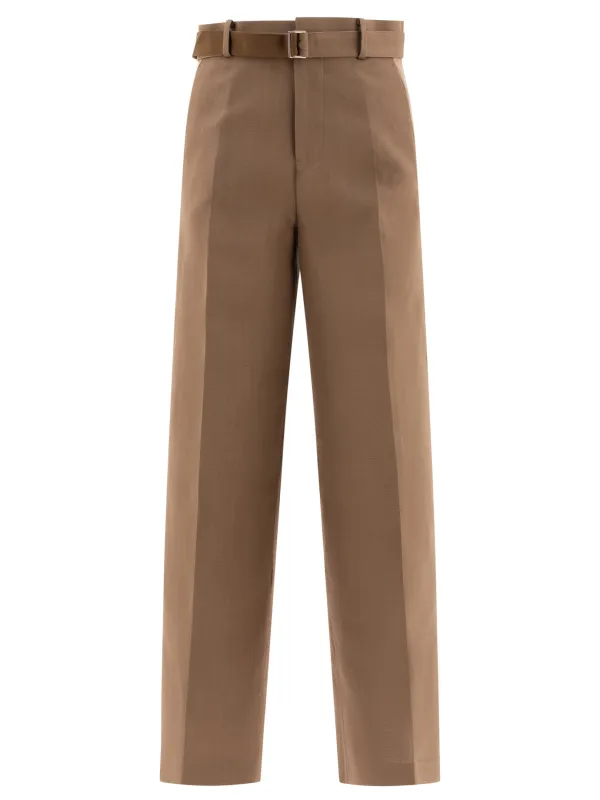 Tailored Belted Trousers Beige sold by Wanan Luxury