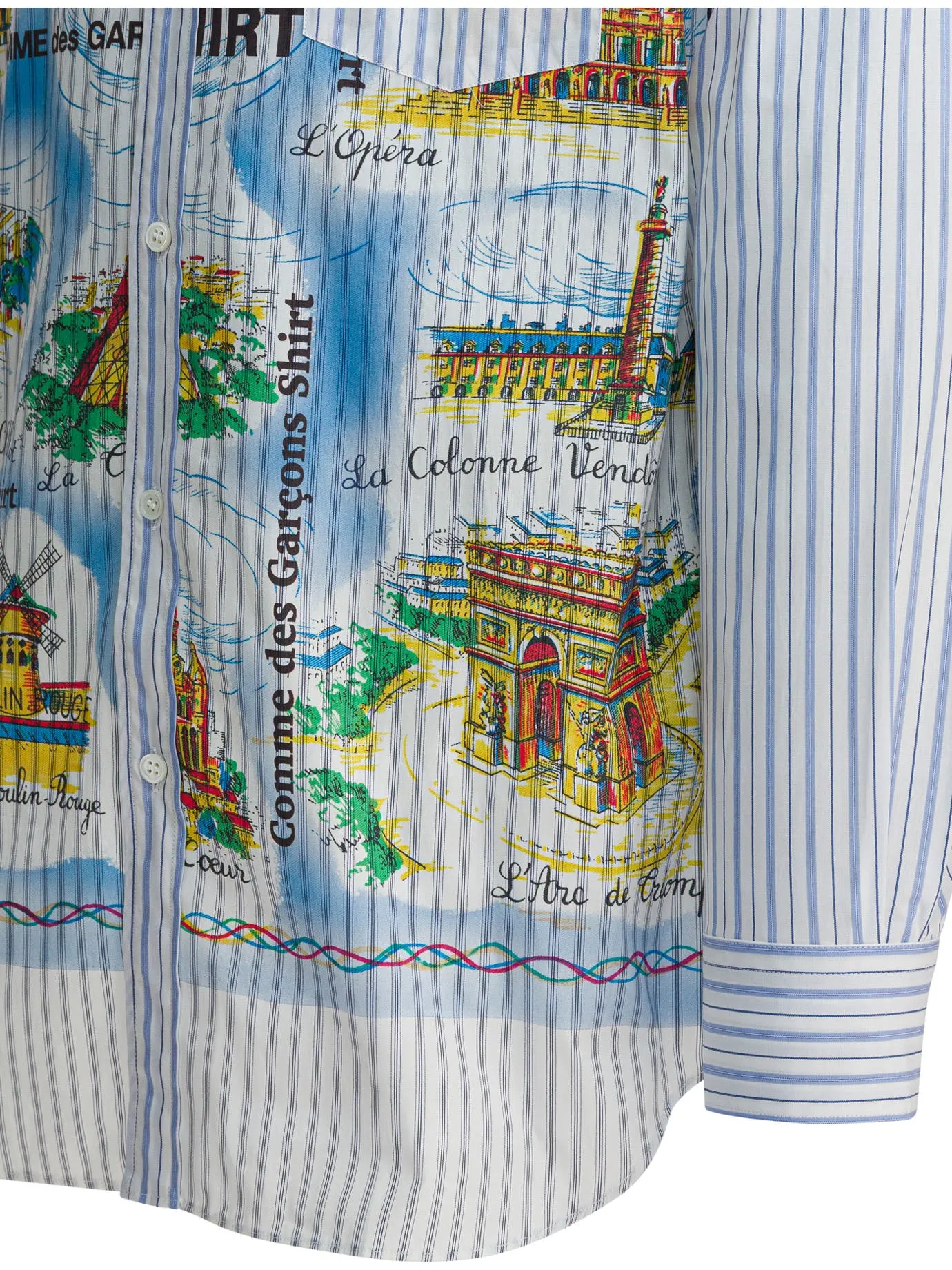 Striped Shirt With Print Shirts Light Blue sold by Wanan Luxury product image thumbnail 4